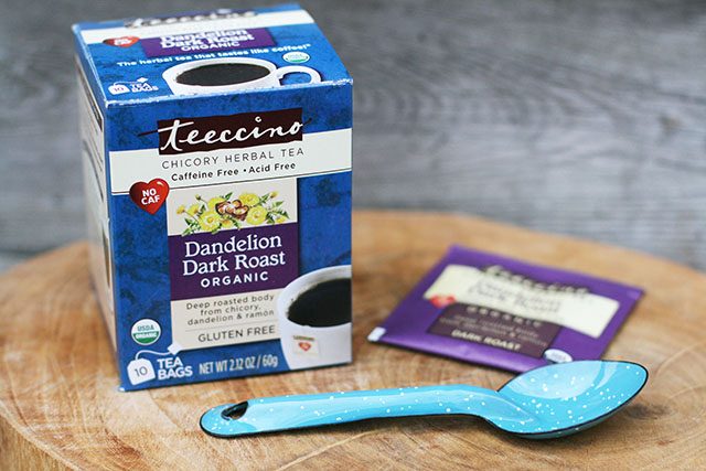Teecino:像泡茶一样冲泡的咖啡替代品。不含咖啡因，用菊苣制成。