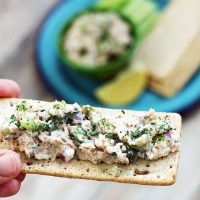 强化金枪鱼沙拉:有很多味道和混合的金枪鱼沙拉!